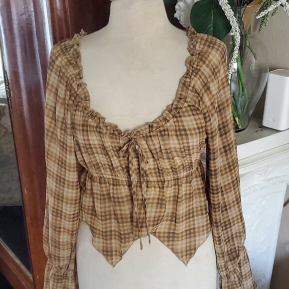 Charming plaid crop top CUTE - Picture 7 of 10